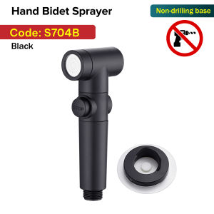 Q MALL Multifunctional HAND BIDET SPRAY on/off Stop Switch Button for Toilet Bathroom Silver (S703) / Black (S704B)
