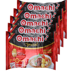 Mì ăn liền OMACHI trộn special bò hầm xốt vang gói 92g