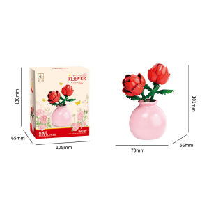 Sunflower Gifts Teachers Day Building Block Flower Bouquet Potted Small Particle Assembly Toy Children Girls
