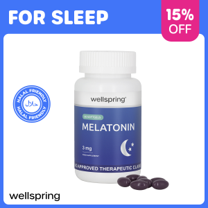 Wellspring 60pcs 3mg Melatonin Soft Gels for Sleep Better Relieve Stress Improve Sleep Health