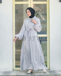 ACHIERA DRESS Gamis Terbaru 2023 Gaun Remaja Baju Pesta Busana Muslim Katun SHIMMER Polos