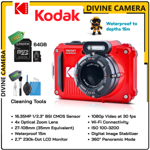 KODAK PIXPRO WPZ2 Rugged 15 meters Waterproof with WiFi Digital Camera (16MP 4X Optical Zoom )