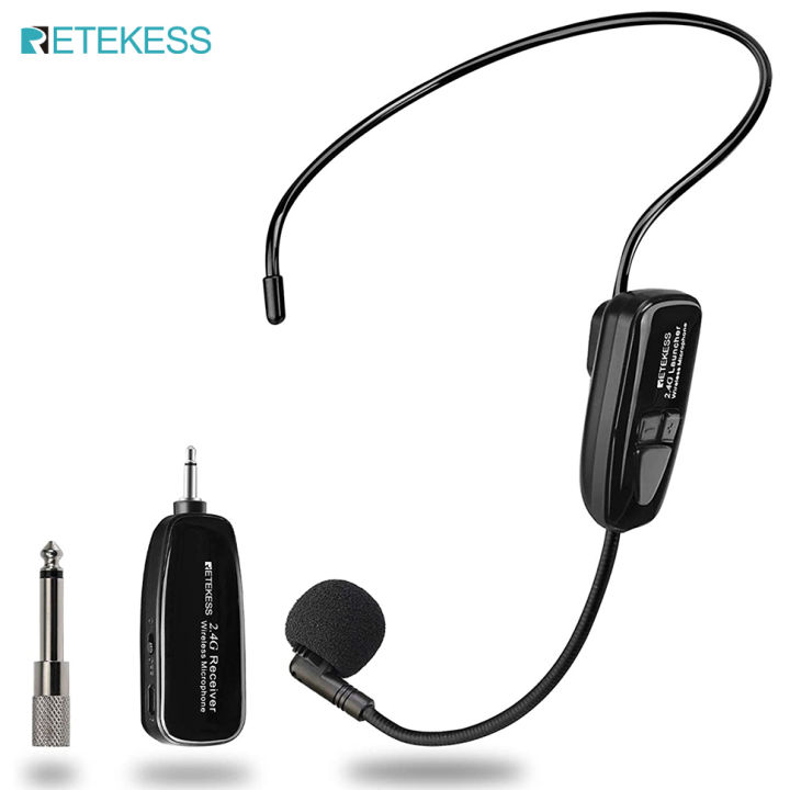 Retekess TT123 Wireless Microphone Headset 2.4G Wireless Headset