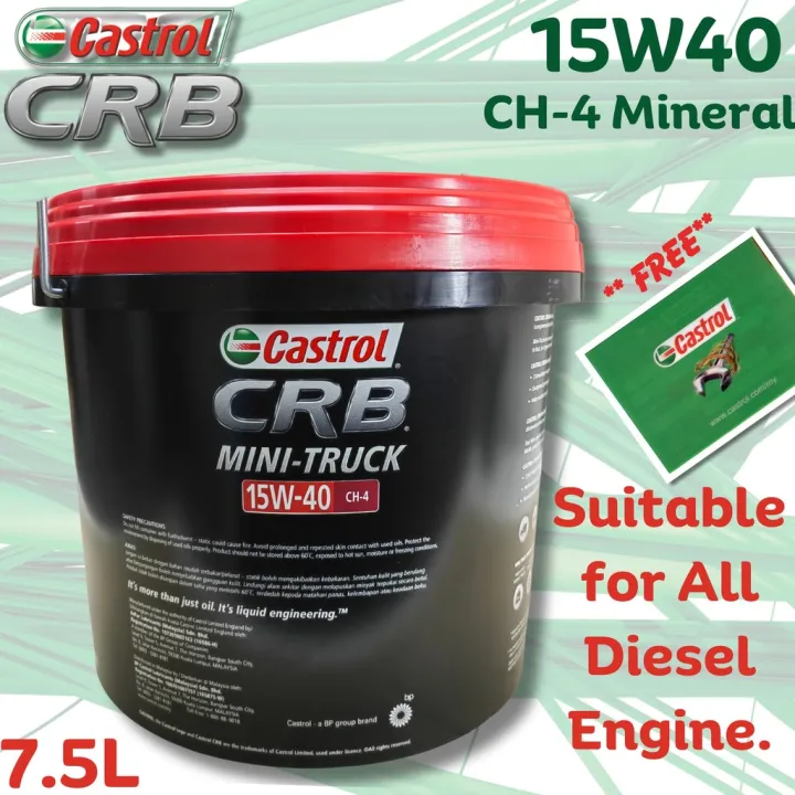 Toyota%20Hilux%20Nissan%20Navara%20Isuzu%20D-Max%20Castrol%20Genuine%20Engine%20Oil%2015W40%20CH-4%20Mineral%207.5L%20Diesel%20mileage%205K%20-%20Image%204