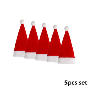 Christmas Tableware Holder Bag Xmas Hat Fork Knife Cutlery Bags 2024 Christmas Decorations for Home Table Navidad New Year 2025