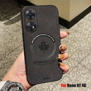 Case Maple Magnetic For Oppo Reno 8T 4G Softcase Leather Magsafe Hoha acc