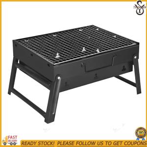 【2025 NEW】 Stainless Steel Folding BBQ Charcoal Grill Multifunction Tabletop Barbecue Grill for Outdoor Cooking Camping Picnics