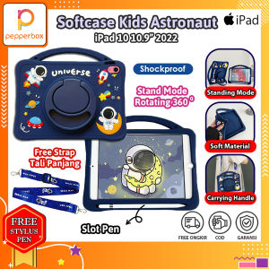 iPad 10 10th Gen 10.9 2022 Soft Case Anak Astronaut Rotate Stand Cover