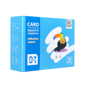 4PCS Childrens Graffiti Flash Card Early Education Card Pinyin Fruit Vegetable Animal Alphabet Chinese Character Number Comes with Free Pen