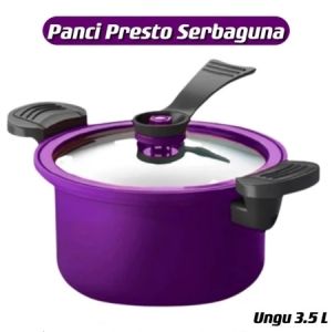 Panci Presto Teflon Pressure Cooker Pot Anti Lengket Panci Presto 3.5 Liter Serbaguna -ZansenShop