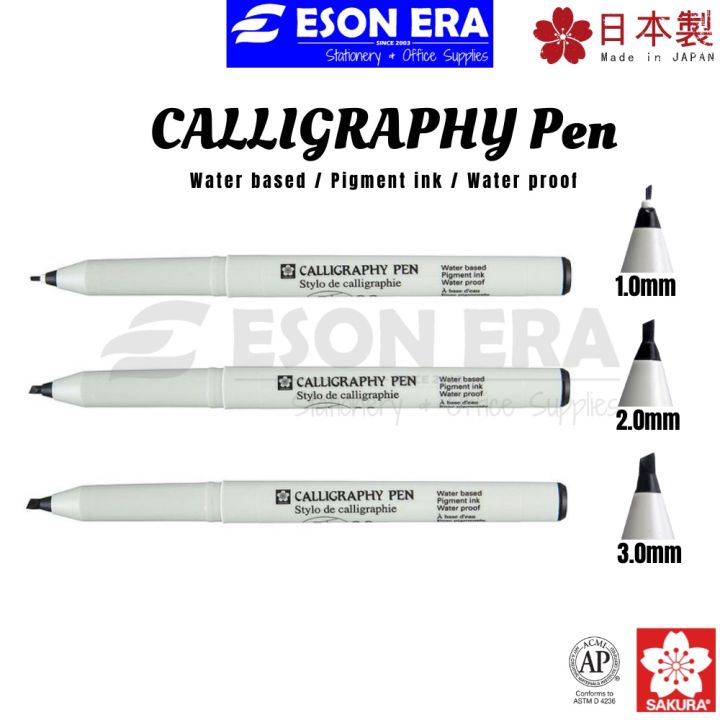 Sakura Pigma Calligrapher Pen 2.0mm (size 20) Black Office School Art - View #11