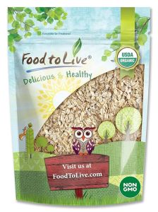 Food to Live Organic Rolled Oats 1 Pound – Old-Fashioned 100% Whole Grain Non-GMO Raw Kosher Bulk Oats. Perfect for Morning Oatmeal and Overnight Oats