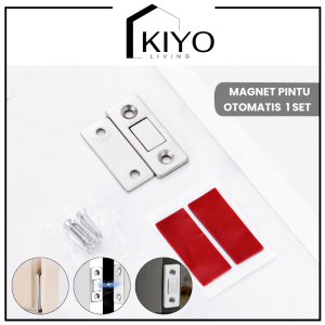 KIYO Magnet Pintu Lemari Laci Tutup Otomatis Perekat Pintu 1 Set Penghisap Magnetik Pintu Geser Magnetik Kuat