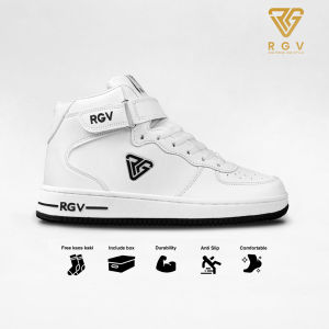 RGV 36 - 44 Sepatu Sneakers Pria dan Wanita Series Duco White Black High
