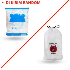 AVVET Plastik Wrapping Pembungkus Makanan Transparan Sekali Pakai 100 Pcs Easy Plastic Food Cover Disposable Free Pouch Penutup Pelindung Makanan Microwave Anti Bau