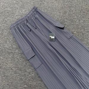 Celana Kulot Knit Hornet Casual Pinggang Elastis Pinggang Alami