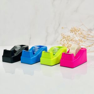 Tape Dispenser | Assorted Sizes and Colours | 1" and 3" Core Tape | Desk Organiser | Anti-Slip Base