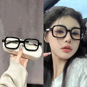 Fashion Vintage Square Full Frame Eyewear Anti-blue Light Rectangular Glasses Ultra-light Eyewear