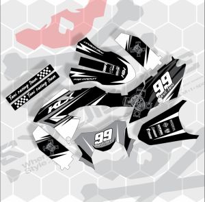 Decal/Stiker KLX Bf wr155- crf 150L /Gordon/ DTracker  full body(Bisa ganti warna+nama+no)