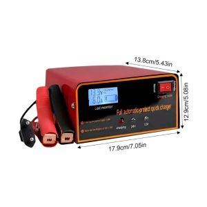 12V/24V Heavy-Duty Battery Charger – Fast Charging Portable AutomaticHeavy Fully Pulse Repair