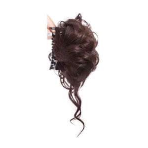 BAIXL Ball Head Wig Synthetic Hair Bun Bride Hairpiece Fake Hair Messy Curly Chignon Stylish Ponytail Extensions Claw Clip Hair Bun for Women