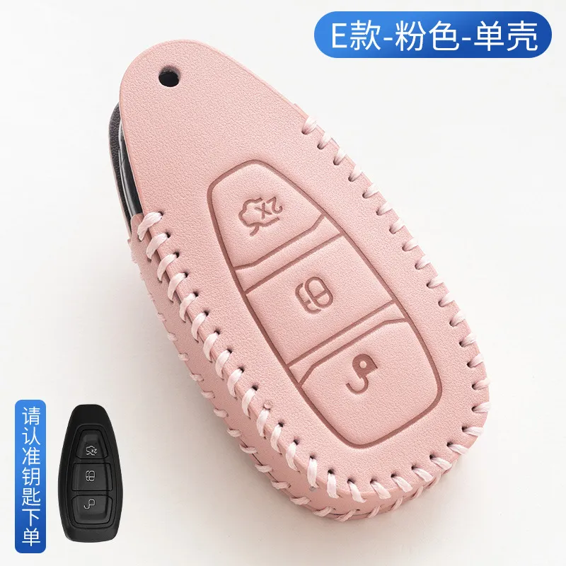 Vitodeco Genuine Leather Smart Key Fob Case Compatible For 2019 Ford Fusion Explorer Escape Edge F150 Mustang And More Models 5button Blackred B07br669hj