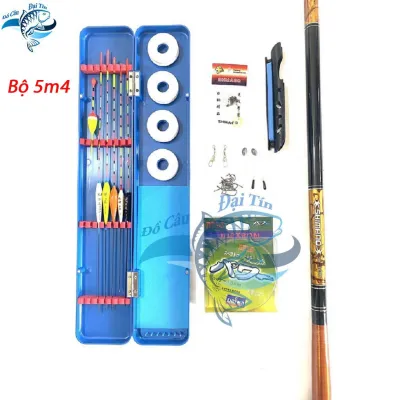 Bộ cần câu tay Shimano 5H và hộp phao kèm đầy đủ phụ kiện như hình - Bộ chuyên câu đơn câu đài
