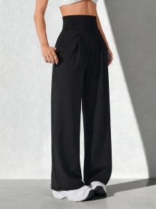 New High Waist Yoga Pants for Women Tummy Control Leggings Stretchy Soft Workout Wide Leg Pants Comfortable Casual Pants2026