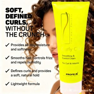 Curly Chic Leave-In Curl Control Cream 250ml | Smoothing Moisturizing & Anti-Frizz | Soft Natural Hold
