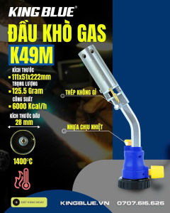 Đầu khò gas King Blue K49M thép không rỉ có IC đánh lửa