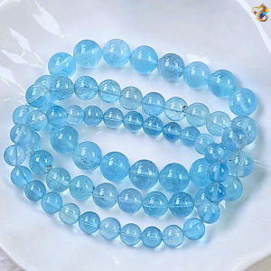 Super Premium Grade Icy Baby Blue Aquamarine Bracelet / Bangle