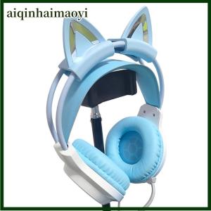 aiqinhaimaoyi 2PCS Headphones Accessories Cat Ear For Earphone Gaming Headsets Attachment Stereo Headset Decoration Lightweight Silicone Pendant