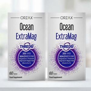 ORZAX Ocean ExtraMag THREOG 200mg Magnesium L-Threonate Bisglycinate B6 D3 Brain Sleep 60 Tablets