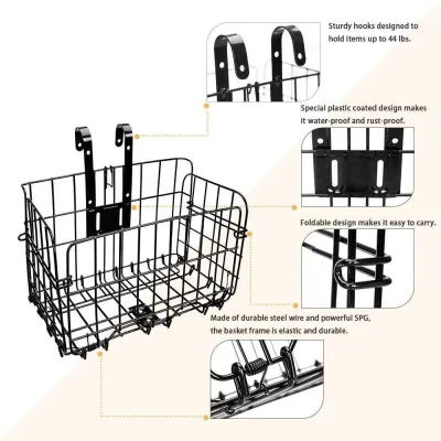 Keranjang Sepeda Lipat Foldable Basket Untuk Sepeda Dewasa MTB Seli Lipat Aksesoris Sepeda