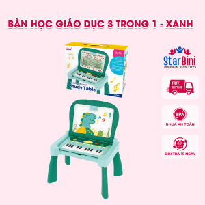 Đồ chơi giáo dục cho bé Bàn Học Nhạc Giáo Dục 3 in 1 - Xanh Lá – BAOLI 2006B#G bé 3 tuổi đa năng: bàn học đàn nhạc bàn chơi. Starbini