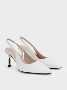 Giày cao gót mũi nhọn kim loại thanh thoát nữ tính chất liệu da thương hiệu LaCamie GC5B0106