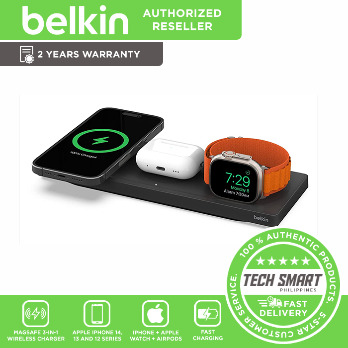 Belkin MagSafe 3-in-1 Wireless Charging Pad Fast Wireless