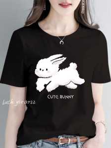 KAOS ATASAN TERBARU CUTE BUNNY COMBED PREMIUM WANITA