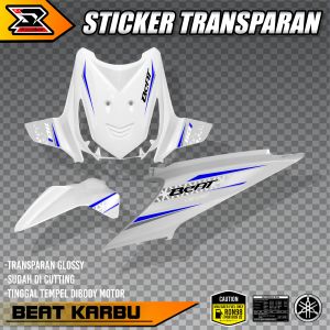 JP Stiker Striping Honda Beat Karbu - Sticker Beat Carbu TRANSPARAN Super Glossy JP 05