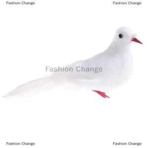 [COD] Fashion Change Artificial Simulation Peace Dove Foam Feather Birds Wedding Crafts Ornament
