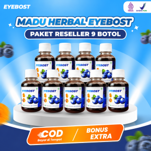 Eyebost 9 Botol - Madu Vitamin Mata Minus Katarak Silinder Rabun Jauh Rabun Dekat Glaukoma Mata Merah Iritasi
