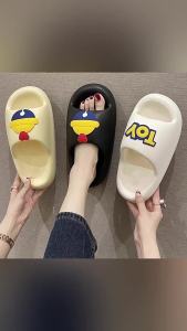 [Free Shipping] Cute womens home high-heeled indoor EVA slip-on slippers non-slip wedge beach sandals thick-soled outdoor sandals