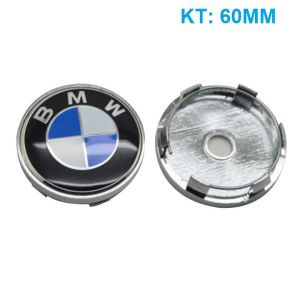 Logo chụp mâm ốp lazang bánh xe ô tô BMW đường kính 60mm chất liệu nhựa ABS mã hàng BMW60