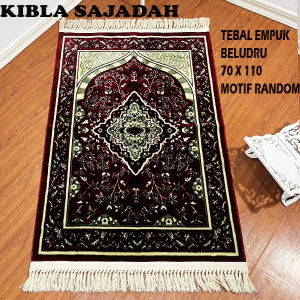 SAJADAH BELUDRU VELVET TERBARU TEBAL EMPUK TURKIYE TURKY PRAYER RUG/SIZE 70X110/SOUVENIR/ OLEH OLEH HAJI UMRAH