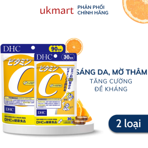 Viên Uống DHC Vitamin C Nhật Bản Thực Phẩm Chức Năng Giúp Tăng Cường Đề Kháng Sáng Da & Tăng Sản Sinh Collagen Gói 30 Ngày 90 Ngày - UKmart