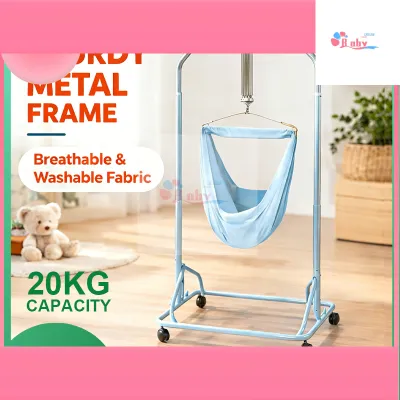 Baby Cradle Hammock Baby Swing Bed Breathable Mesh Baby Rocker Portable Baby Sleeper Buaian Bayi