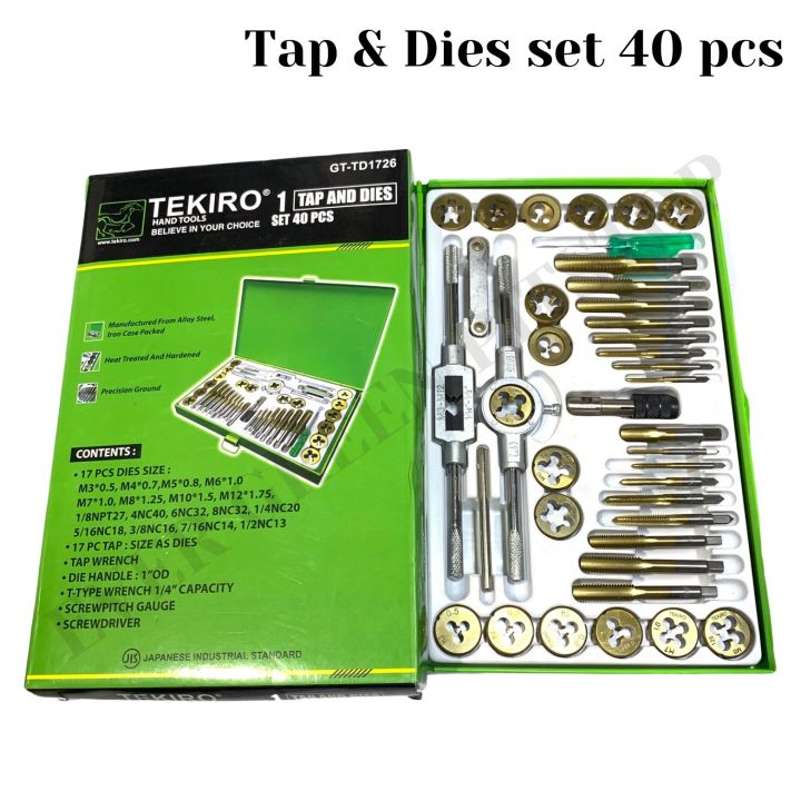 TAP Set dan Snei Set 40 pcs TEKIRO Alat Hand Tap Drat Snai Drat 3 12 mm Gagang Stang Mata Kunci T Lazada Lazada Indonesia
