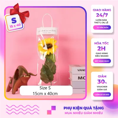 Set 10 túi kính trong suốt với 6 kích thước khác nhau đựng bó hoa hoa tươi hoa sáp quà tặng cho bạn bè người yêu người thân