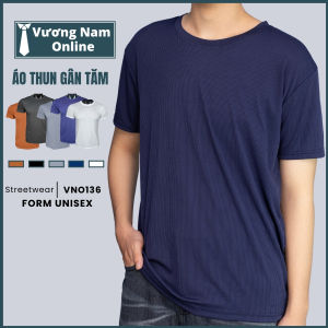 Áo thun gân tăm nam chất mát lạnh mềm đẹp thoáng khí form basic chuẩn VNO136