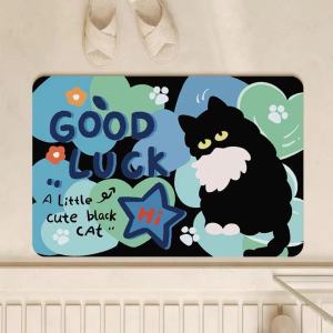 [CLEARANCE SALES] Tikar Bilik Air Cartoon Kitten Bathroom Floor Mat Diatom Mud Absorbent Quick Drying 【现货】卡通跨境浴室地垫硅藻泥吸水速干